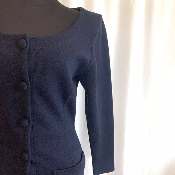 Novespazio Noboru Yamafuji Navy Knit Skirt Suit - Size Extra Small - Picture 3 of 5